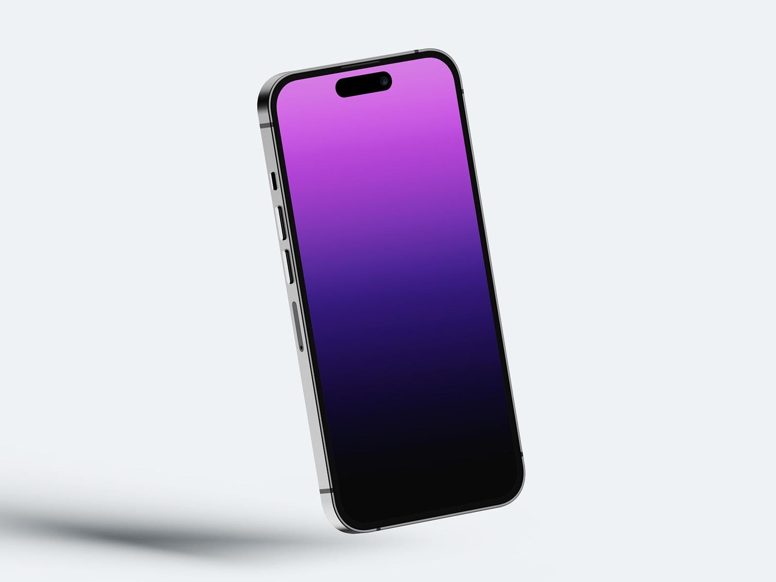 Dark Purple Gradient Phone Wallpaper: Abstract Glow (Digital Download)