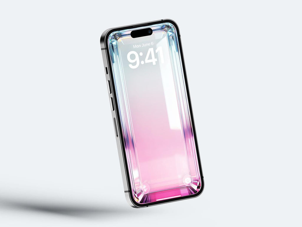 Rose 3D Glass iPhone Wallpaper – Minimalist (Digital Download