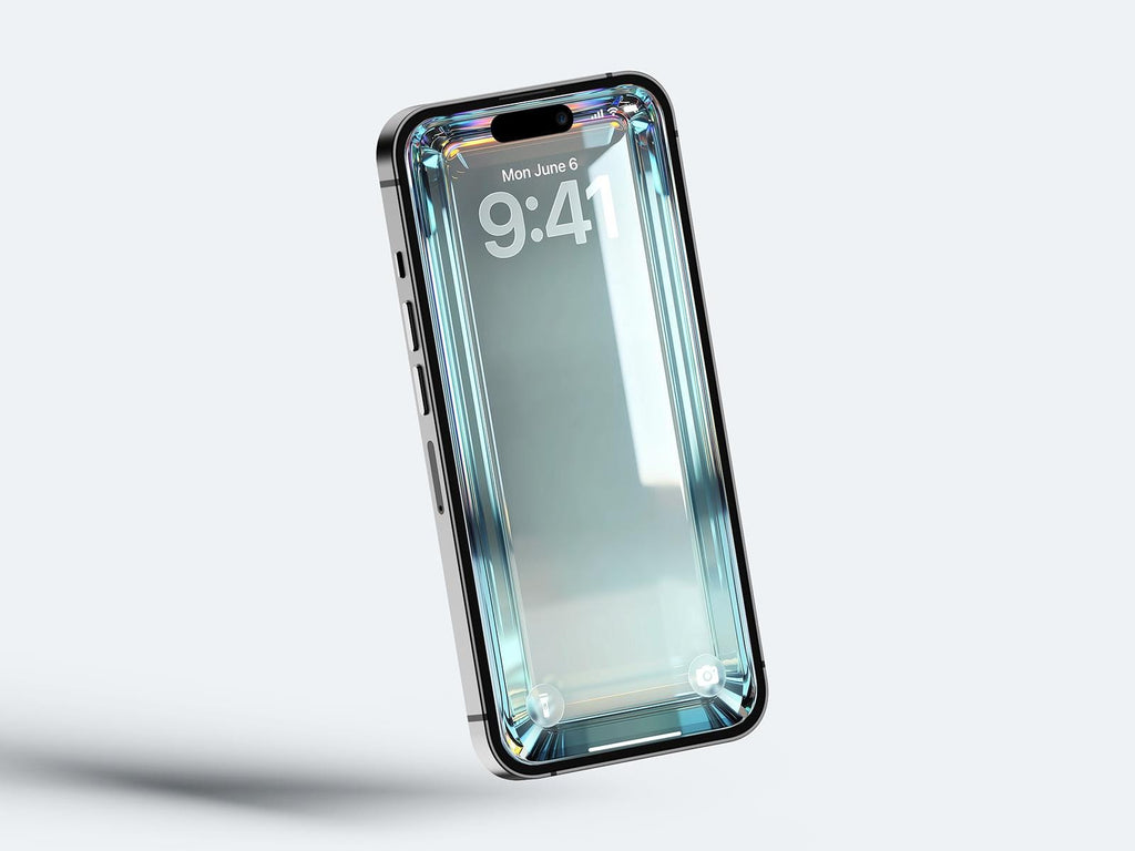 Mint 3D Glass iPhone Wallpaper – Minimalist (Digital Download