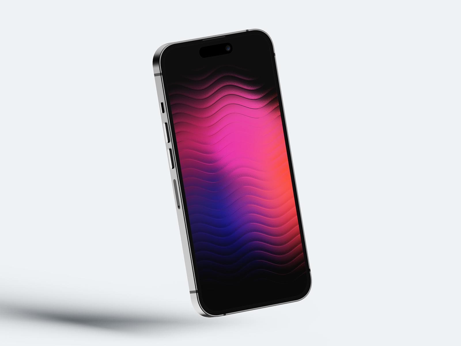 Abstract Wavy Lines Phone Wallpaper, Modern Art iPhone & Android Background