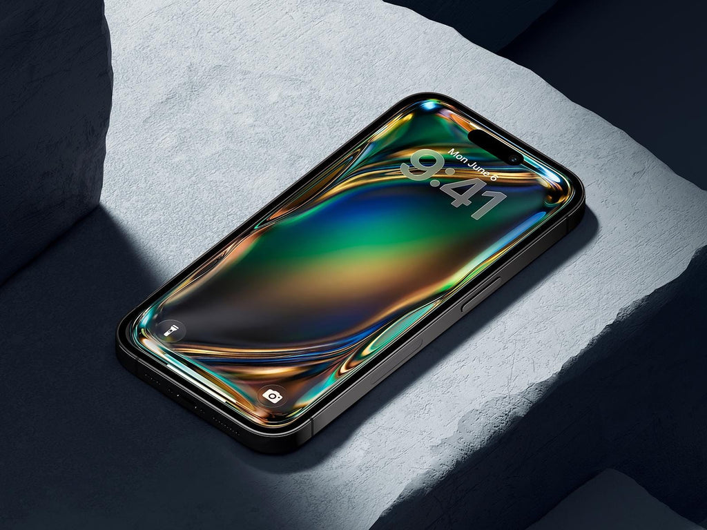 Holographic Glow Phone Wallpaper | Abstract Fluid Art (Digital Download)