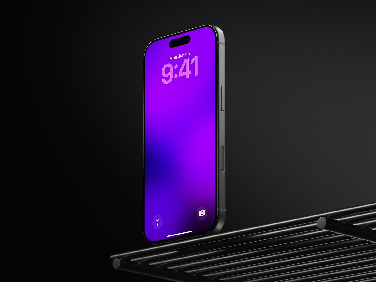Aura Glow Phone Wallpaper – Abstract Purple Lock Screen (Digital Download)
