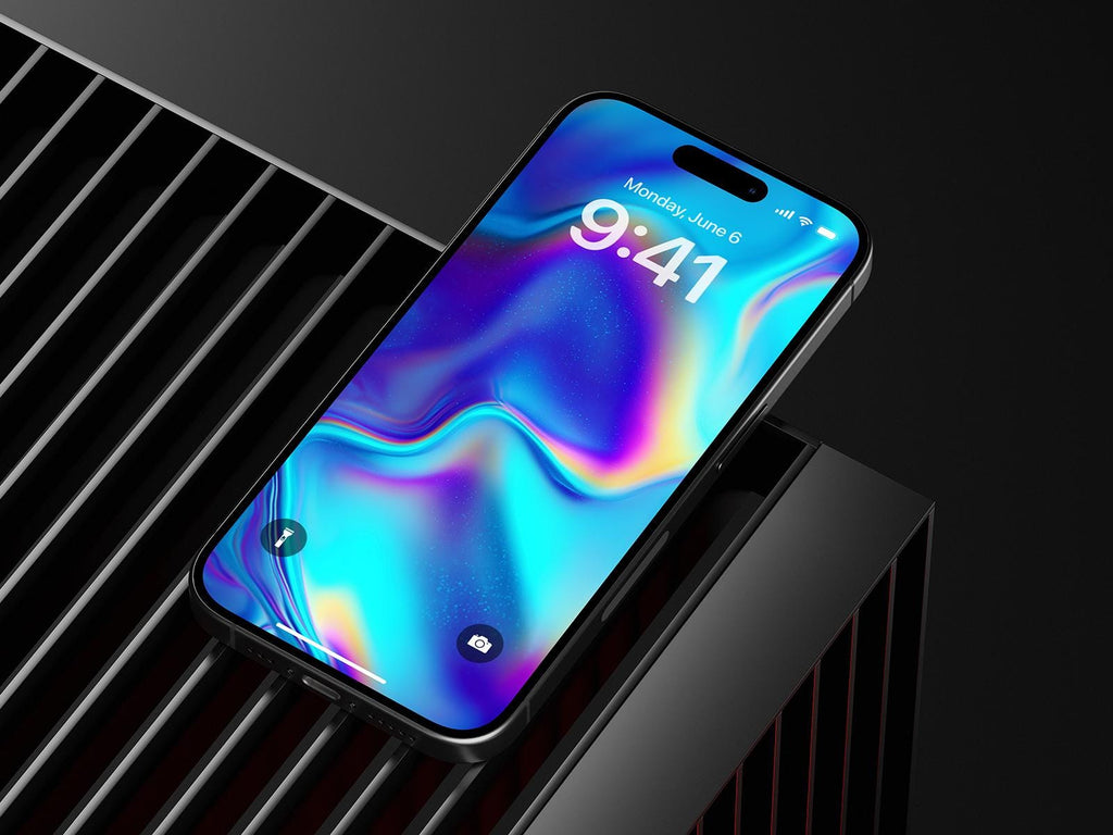Hyper Chrome Phone Wallpaper: Abstract Phone Lock Screen (Digital Download)